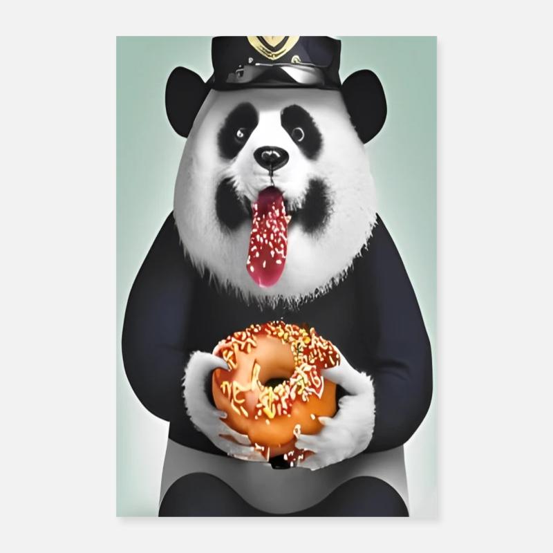 Panda donut Poster 40 x 60 cm