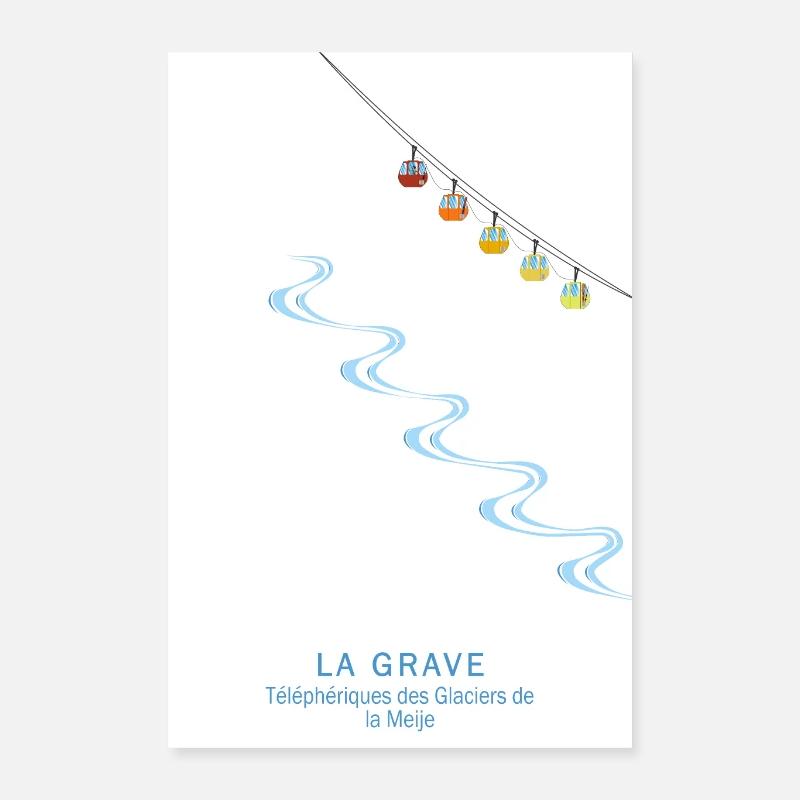 Téléphérique de La Grave Poster 40 x 60 cm