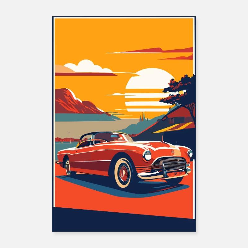 Rote Sonne Poster 40x60 cm