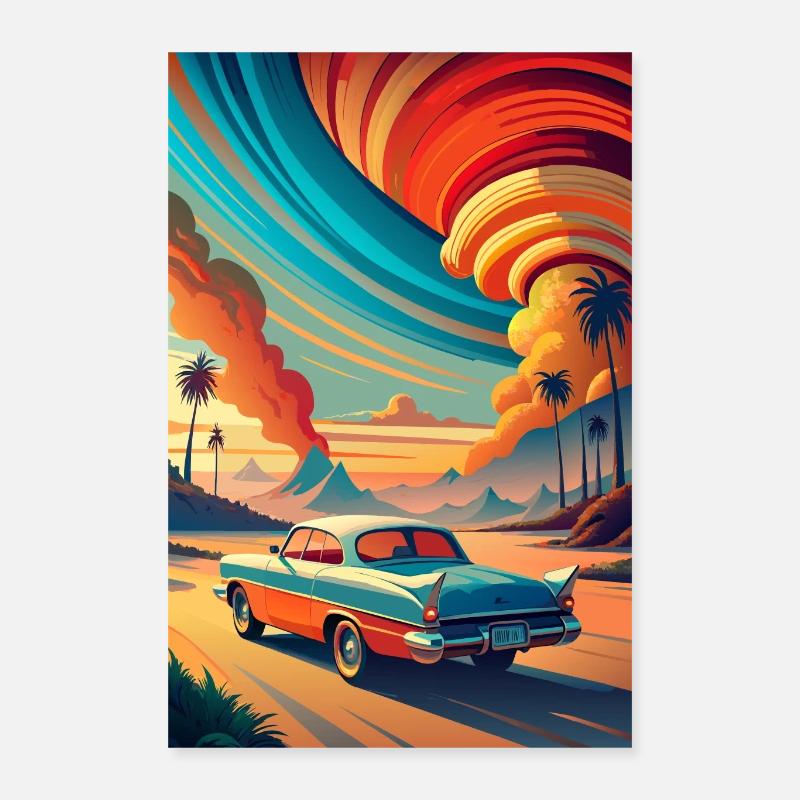 Vortex vif - Poster 40 x 60 cm - blanc