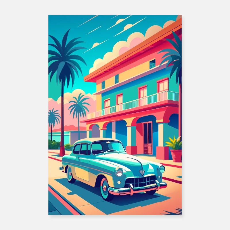 Las Classic - Poster 40x60 cm - Weiß