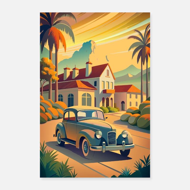 Viaggio retrò Poster 40x60 cm