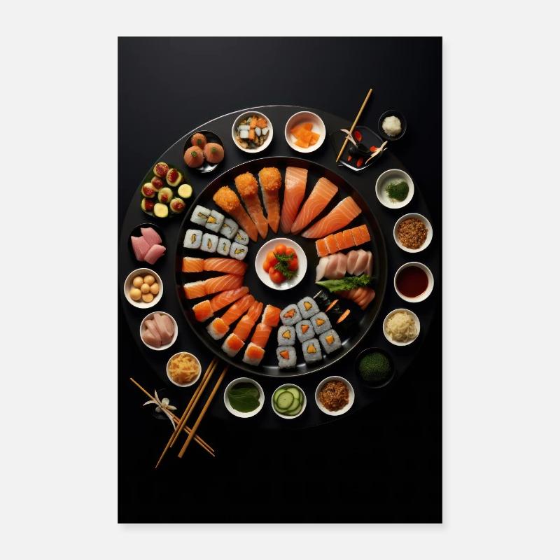 Spécialités de sushi Poster 40 x 60 cm