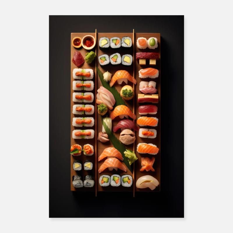 Spécialités de sushi Poster 40 x 60 cm