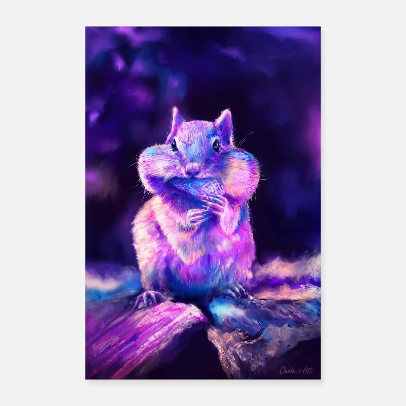 Magic Squirrel - Illustration Poster 16" x 24" (40x60 cm)