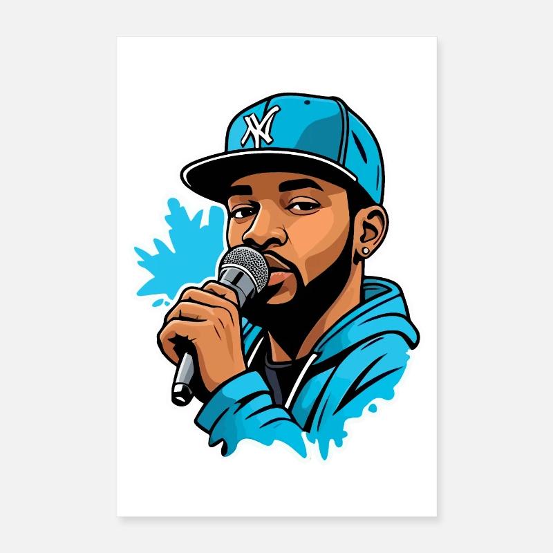 MC con microfono Poster 40x60 cm