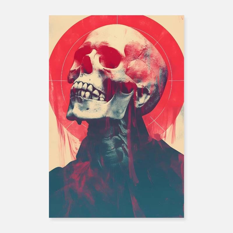 Skull - Poster 40x60 cm - Weiß