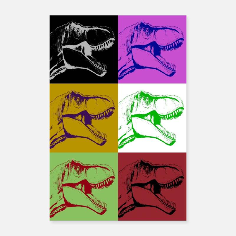 T Rex Negative Poster 16" x 24" (40x60 cm)
