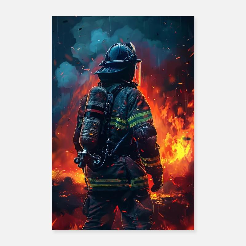 Fireman Poster 16" x 24" (40x60 cm)