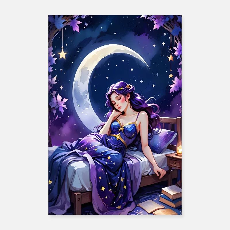 Reading and falling asleep Poster 16" x 24" (40x60 cm)