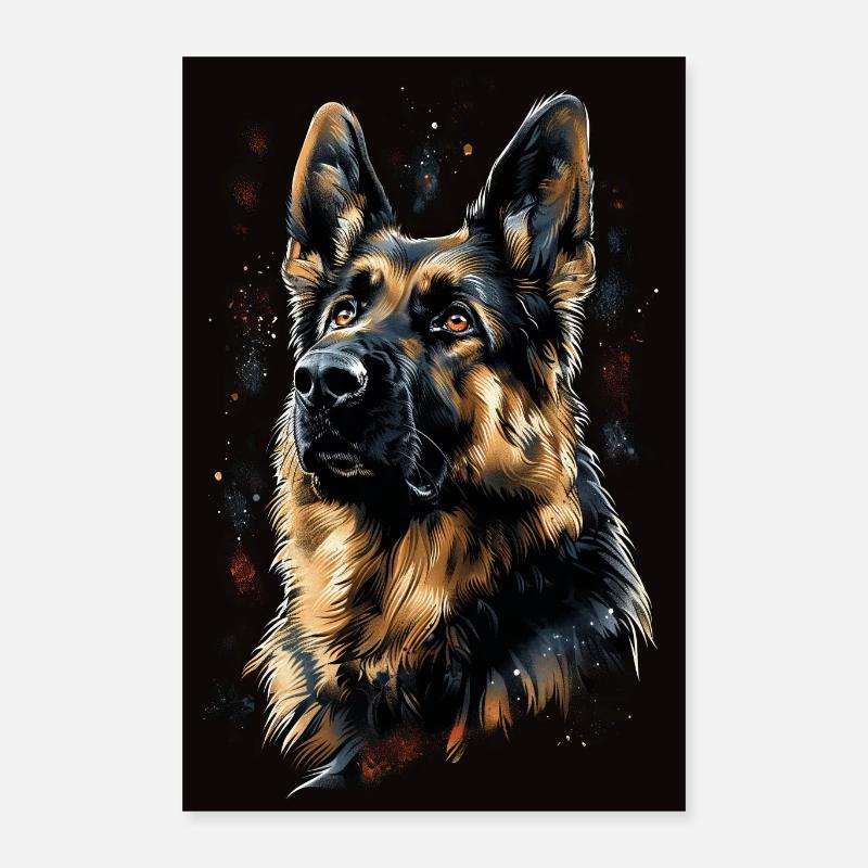 German Shepherd Poster 16" x 24" (40x60 cm)