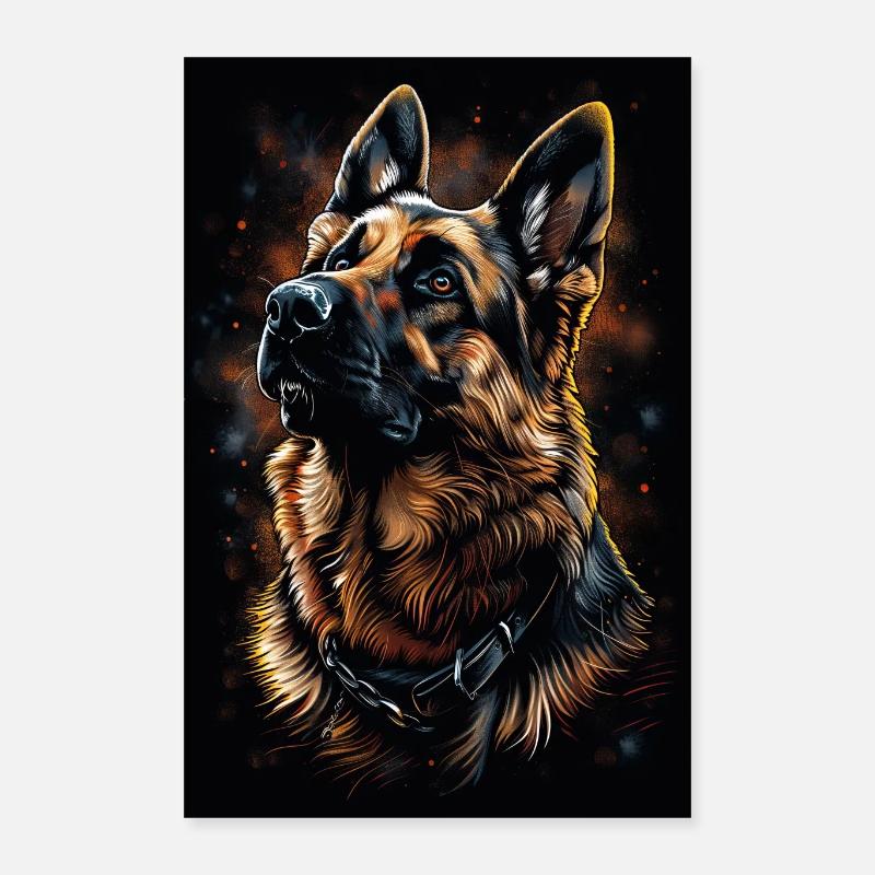 Schæferhund Poster 40x60 cm