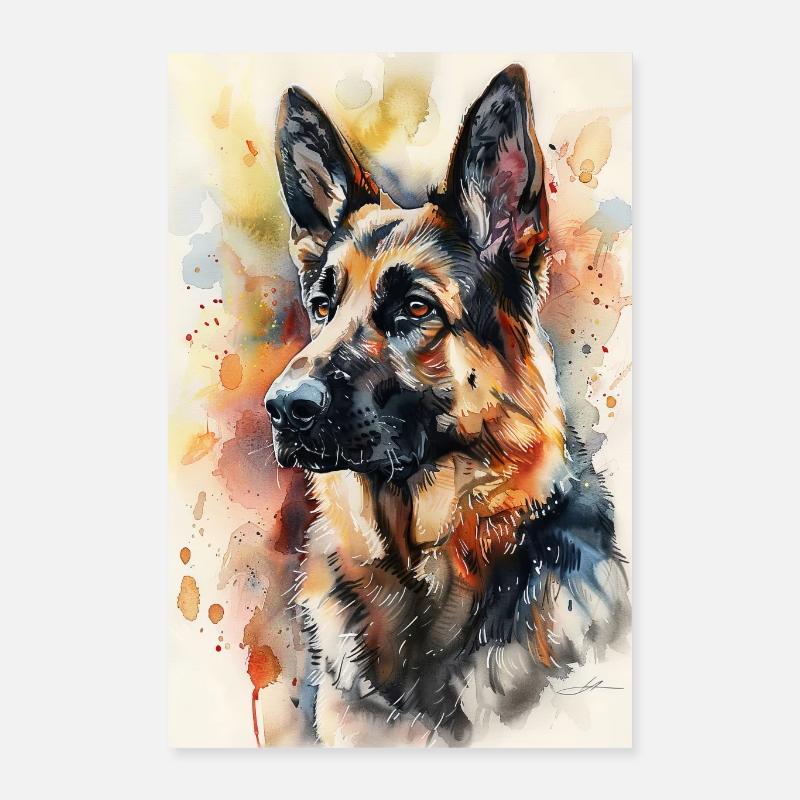 Deutscher Schäferhund Poster 40x60 cm