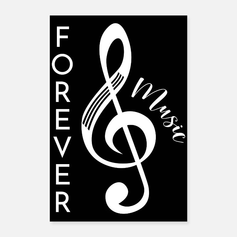 Forever Music Poster Poster 16" x 24" (40x60 cm)