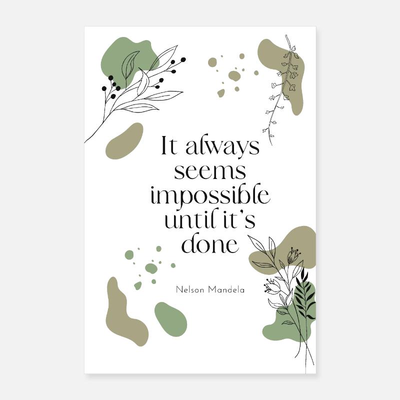 Poster impossible until it's done - Poster 40x60 cm - Weiß