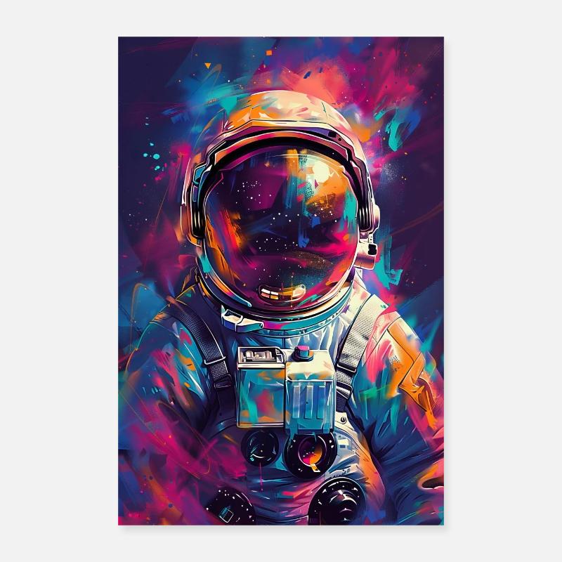 Astronaut - Poster 40x60 cm - Weiß