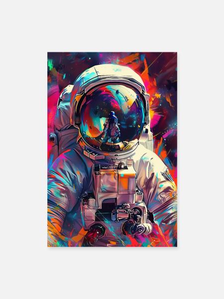 Astronaut - Poster 40x60 cm - Weiß