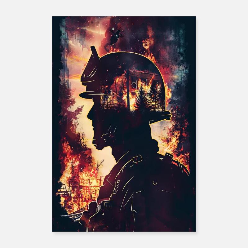 Feuerwehrmann Poster 40x60 cm