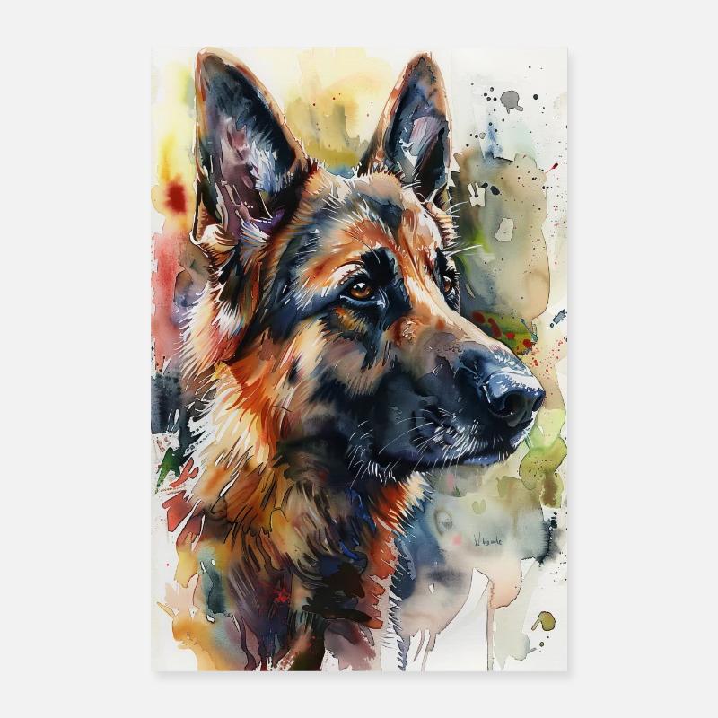 Deutscher Schäferhund Poster 40x60 cm