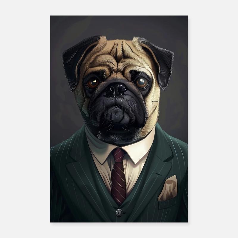 Mops Poster 40x60 cm