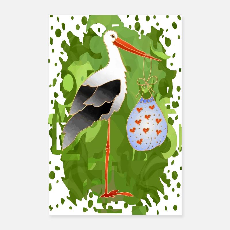 Stork bird Poster 16" x 24" (40x60 cm)