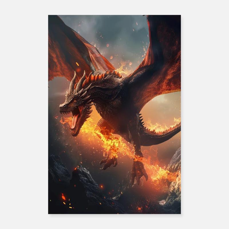 Drachen Poster 40x60 cm