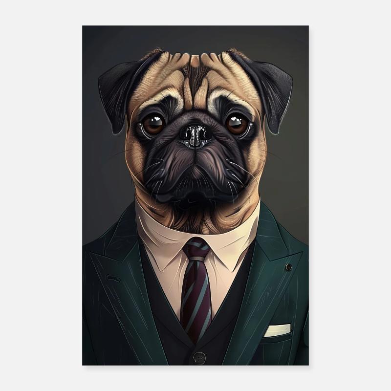 Mops Poster 40x60 cm
