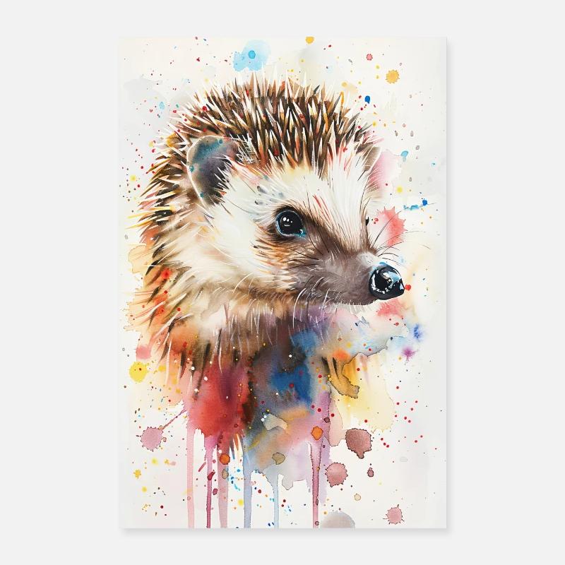 Hedgehog Poster 16" x 24" (40x60 cm)