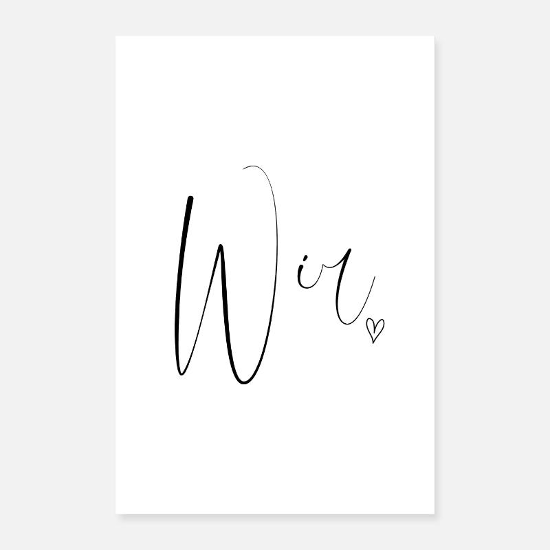 Wir - Poster 40x60 cm - Weiß