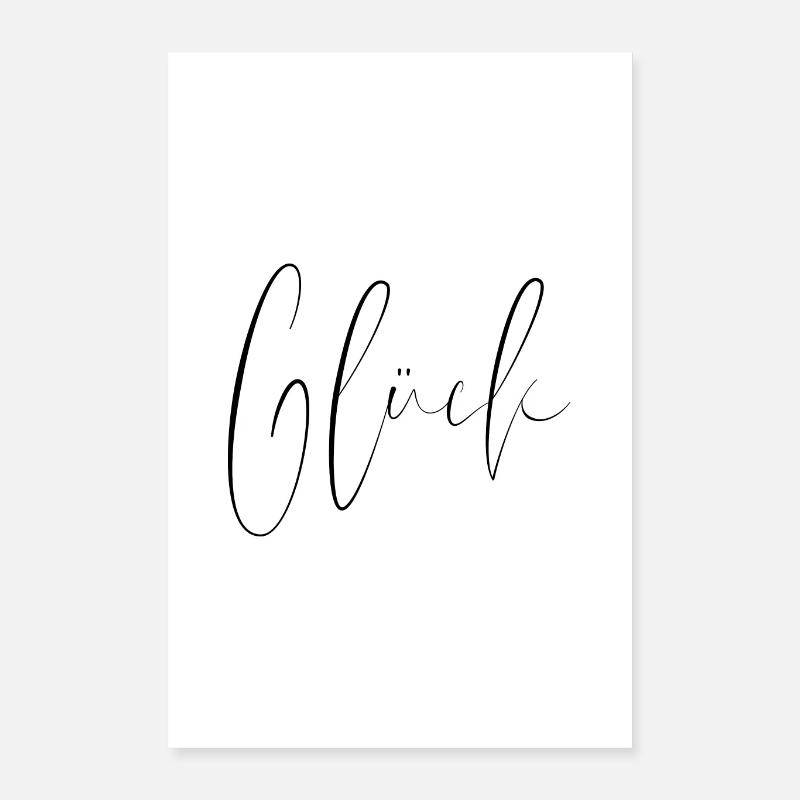 Glück Poster 40x60 cm