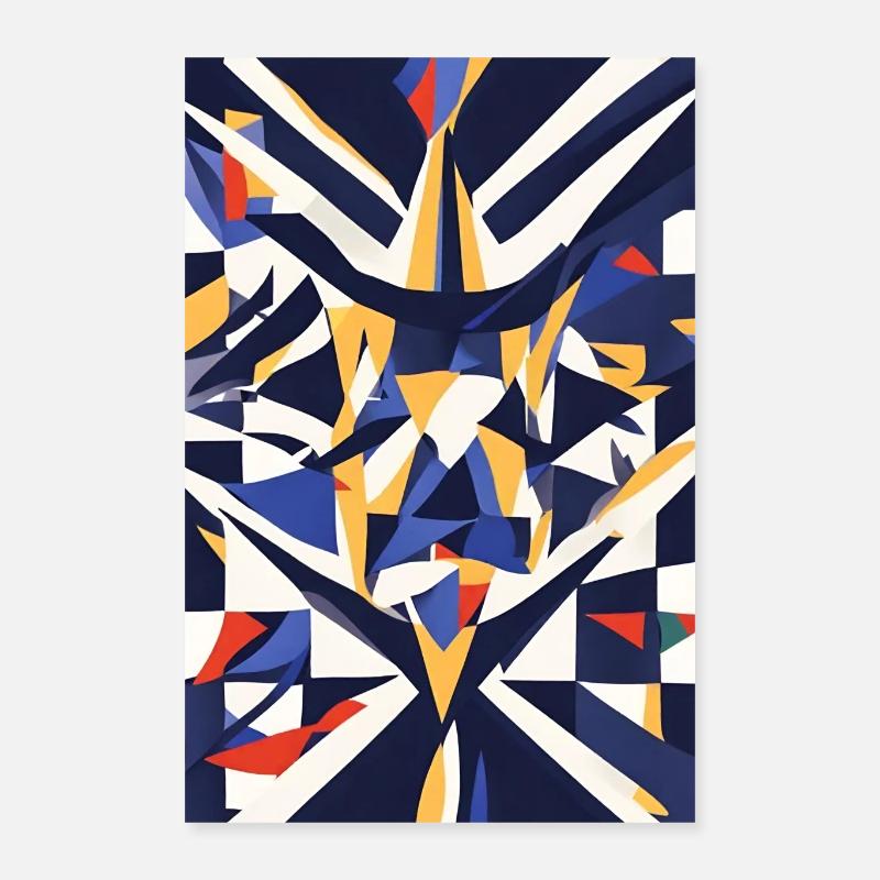 "Rhythmic Geometric Harmony Poster" Poster 16" x 24" (40x60 cm)