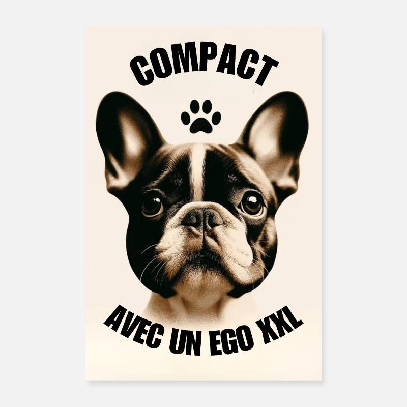 "Compact poster with an XXL ego" Poster 16" x 24" (40x60 cm)