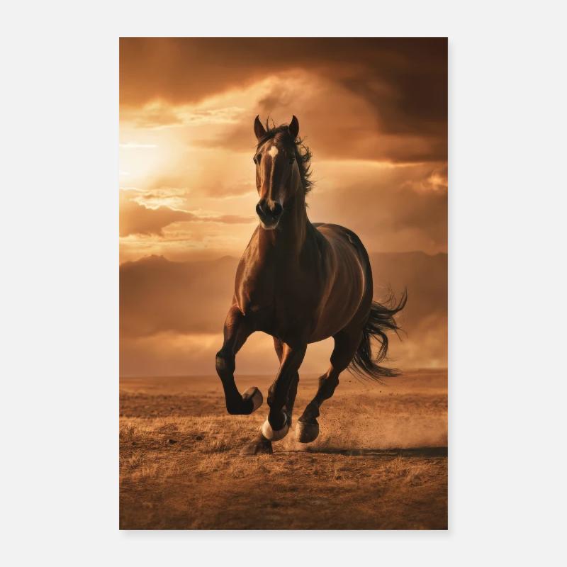Pferd Pferde Reiten Pferdereiten Sprungreiten Poster 40x60 cm