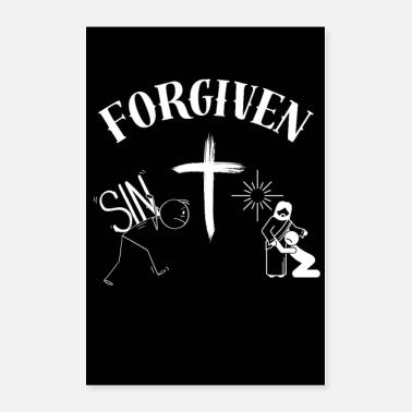 Affiche chrétienne du pardon Poster 40 x 60 cm