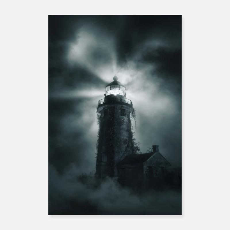 Leuchtturm Segeln Schifffahrt Modern Poster 40x60 cm
