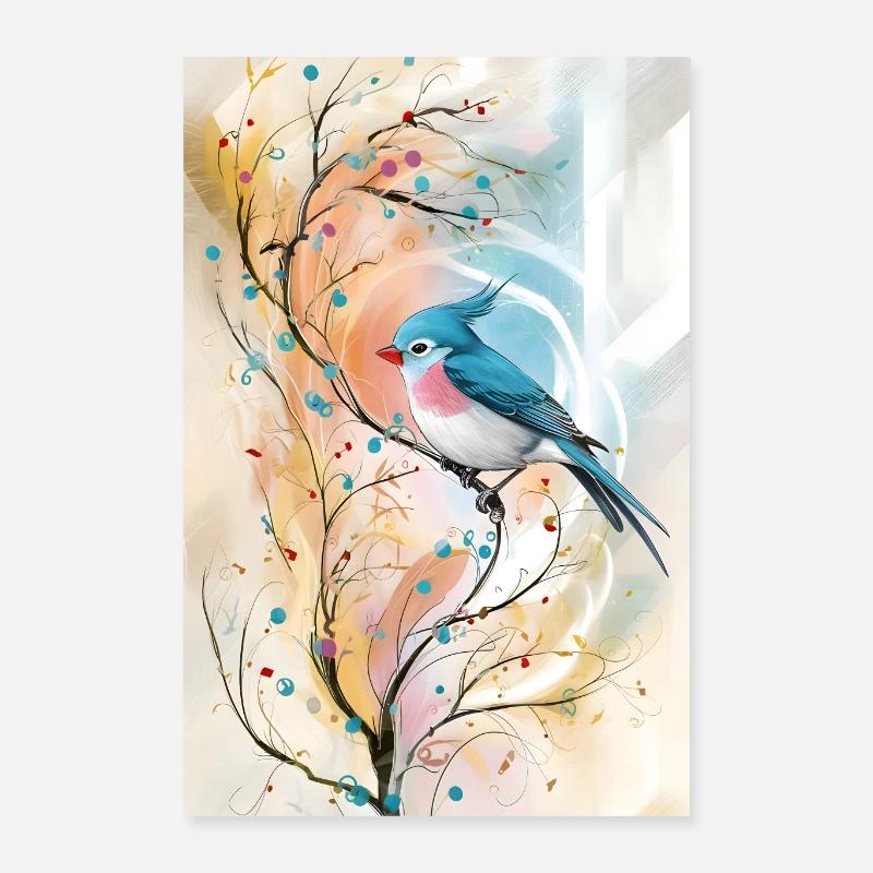 Whimsical Songbird Delight Poster 16" x 24" (40x60 cm)