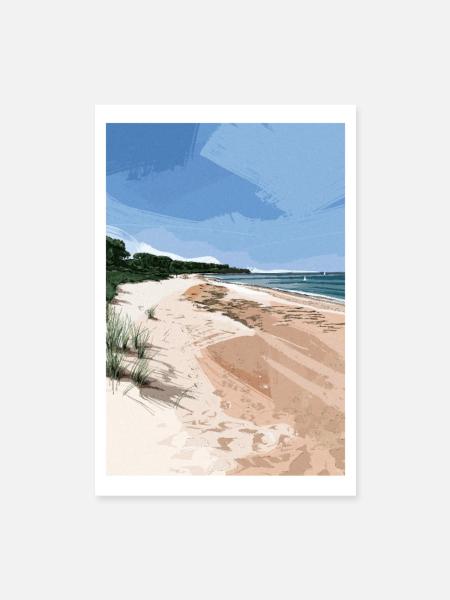 Ostsee Strand - Poster 40x60 cm - Weiß - Vorne
