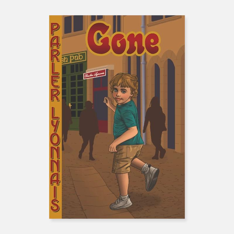 Gone - Poster 40 x 60 cm - blanc