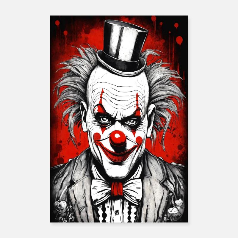clown punk Poster Poster 40 x 60 cm