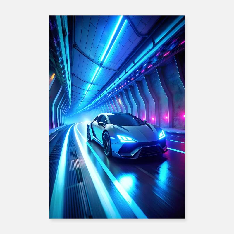 Schöner Concept Auto - Poster 40x60 cm - Weiß