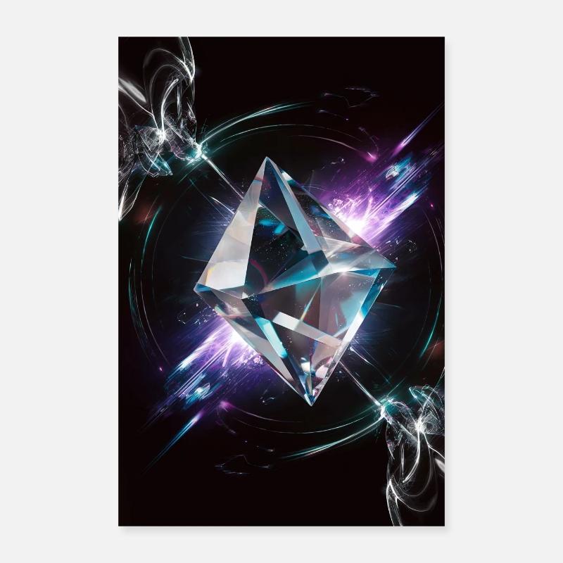 Diamant abstrait Poster 40 x 60 cm