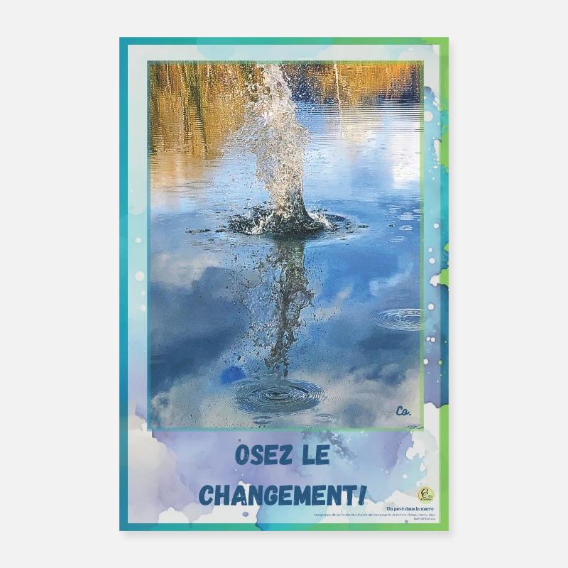 Un pavé dans la marre, format portrait Poster 40 x 60 cm