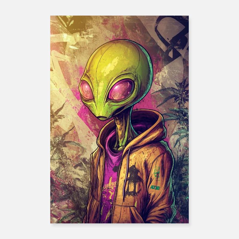 Funny Alien V 12 Poster 16" x 24" (40x60 cm)