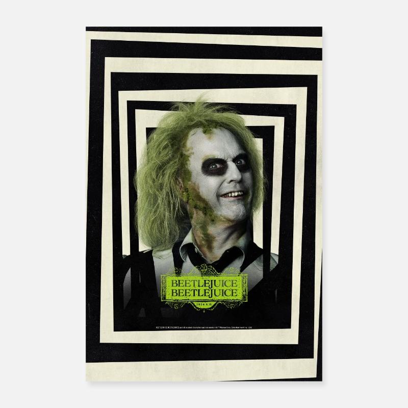 Beetlejuice 2 Betelgeuse Avec Fond Rayé Poster 40 x 60 cm
