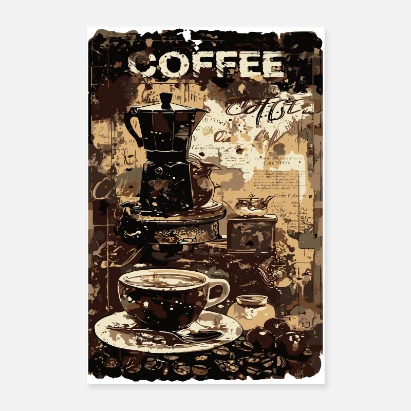 Café americano classique Poster 40 x 60 cm