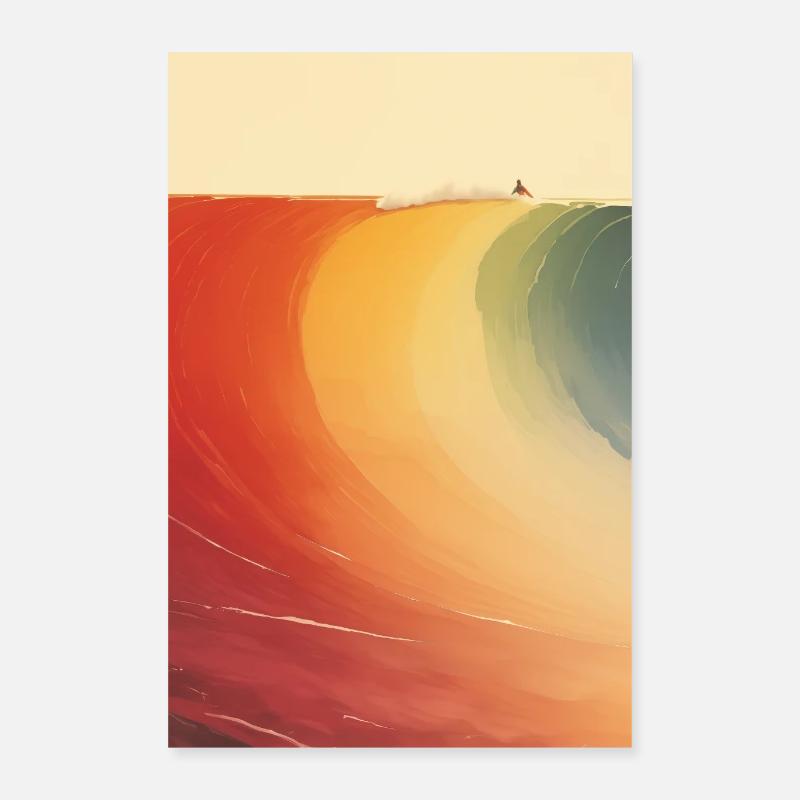 La vague de nostalgie pour vos murs Poster 40 x 60 cm
