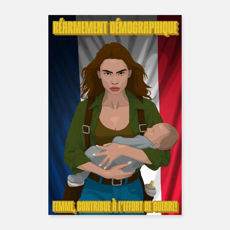 Demographic rearmament - Poster 16" x 24" (40x60 cm) - white