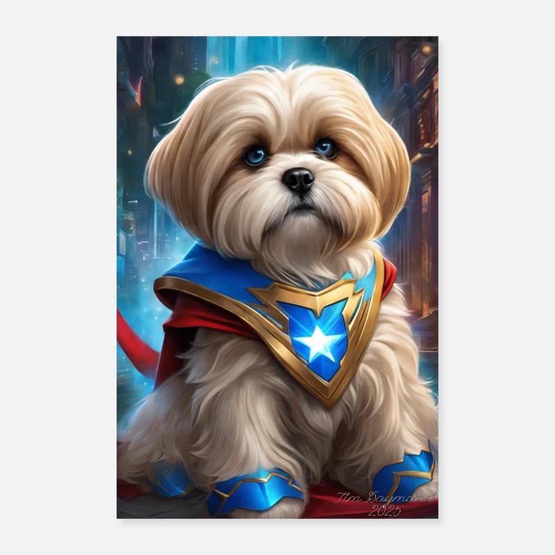 Hero Pup Starcrest Cape Poster 16" x 24" (40x60 cm)