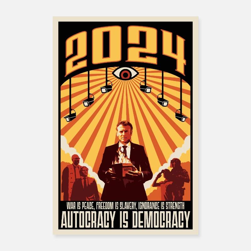 2024 Autocracy is Democracy Poster 16" x 24" (40x60 cm)