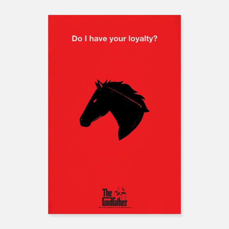 Le Parrain Design Spécial Avec Citation Et Cheval Poster 40 x 60 cm